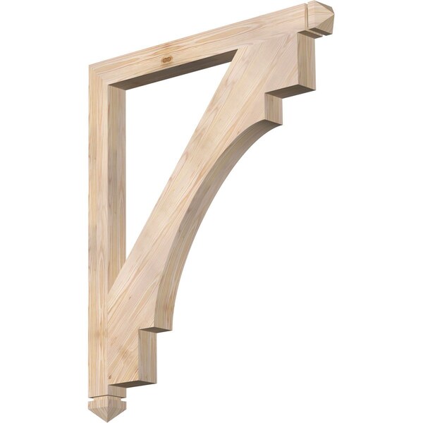 Ekena Millwork Merced Arts & Crafts Smooth Bracket, Douglas Fir, 3 1/2"W x 40"D x 48"H BKT04X40X48MRC03SDF - main